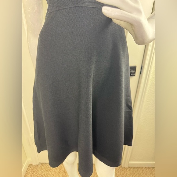 Line Mesh Fit & Flare Mini Black Skater Dress Women's Size S - Picture 11 of 13